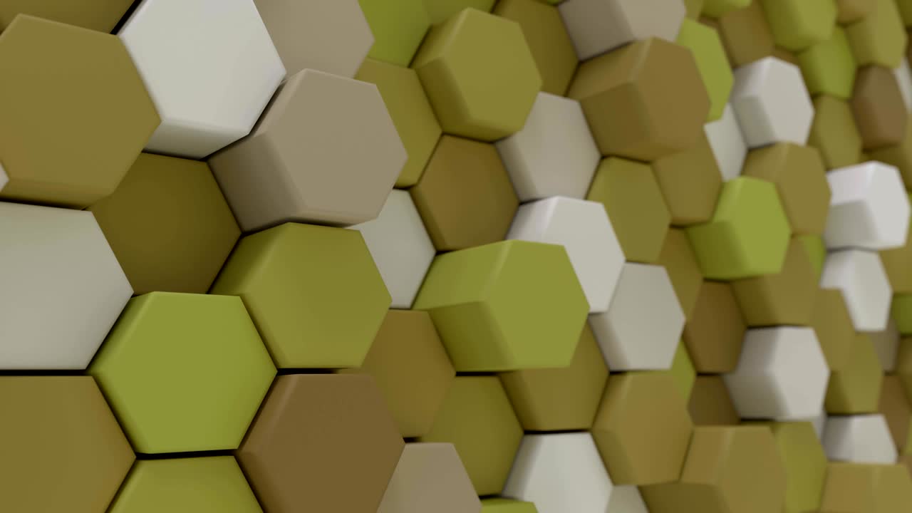 4k abstract tech grilla de panal de miel. animación en 3d.