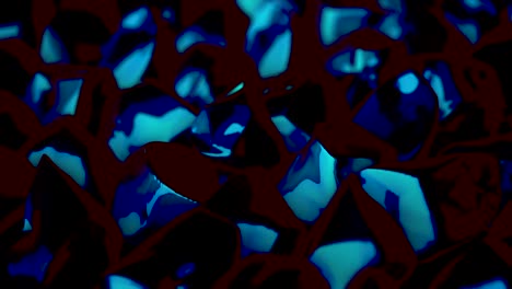 abstracto negro y azul textura pegajosa de muchos cubos giratorios, bucle sin costuras. animación. hermosas figuras 3d girando lentamente