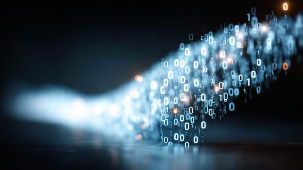 A Dynamic Flow of Binary Code: Exploring the Visual Representation of Data Transmission with Streams of 0s and 1s Illuminating the Digital World