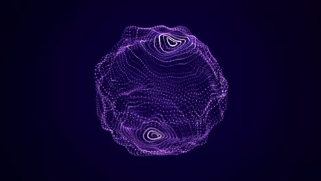 technology sphere with connecting dots. digital abstract network structure. 3d rendering.