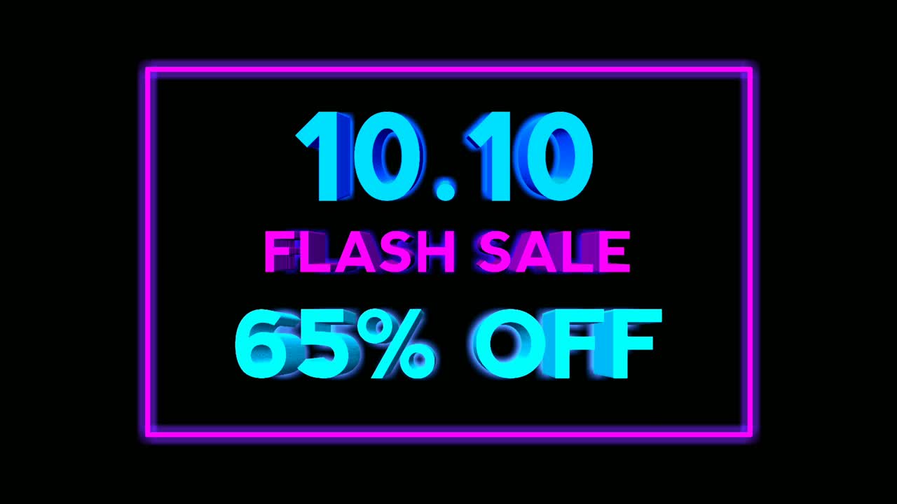 Insegna al neon "Offerta lampo 10".