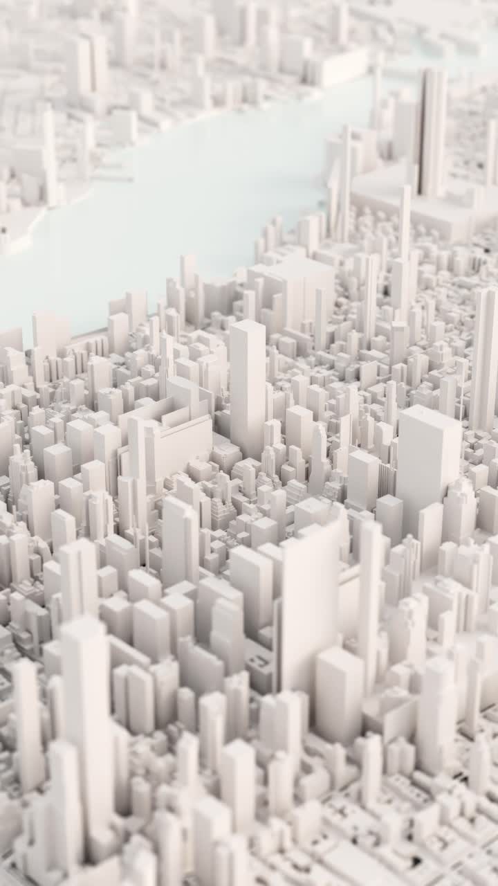 뉴욕시의 추상 3d 모델