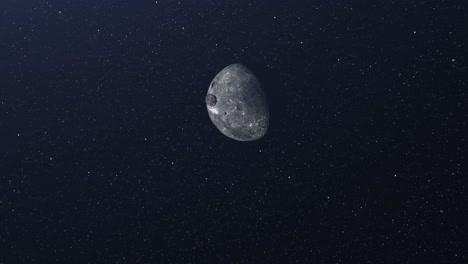 la luna en el espacio