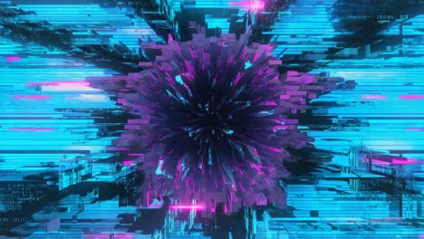 abstract digital burst in cybernetic space