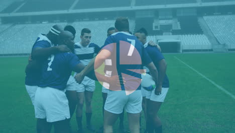 animation of statistics over rugby players