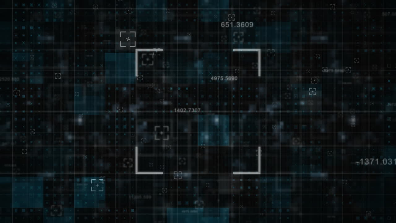 青と黒のピクセルの上に数字が描かれた白い正方形のアニメーション