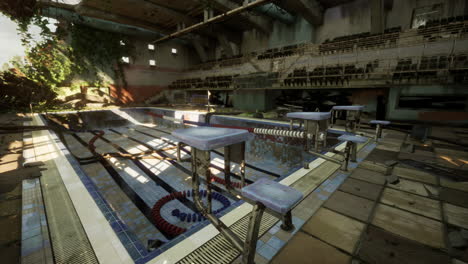 piscina cubierta abandonada