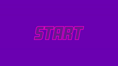 animation of start text over abstract pattern