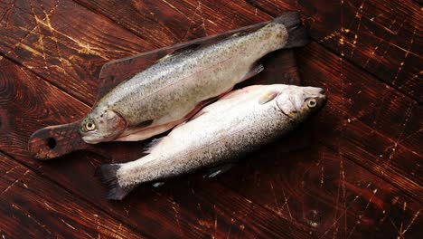 fish placed on chopping board