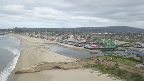 Santa-Cruz-Beach-Boardwalk-in-Santa-Cruz-California-Aerial