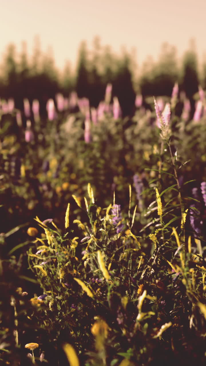 flores silvestres púrpuras en un prado