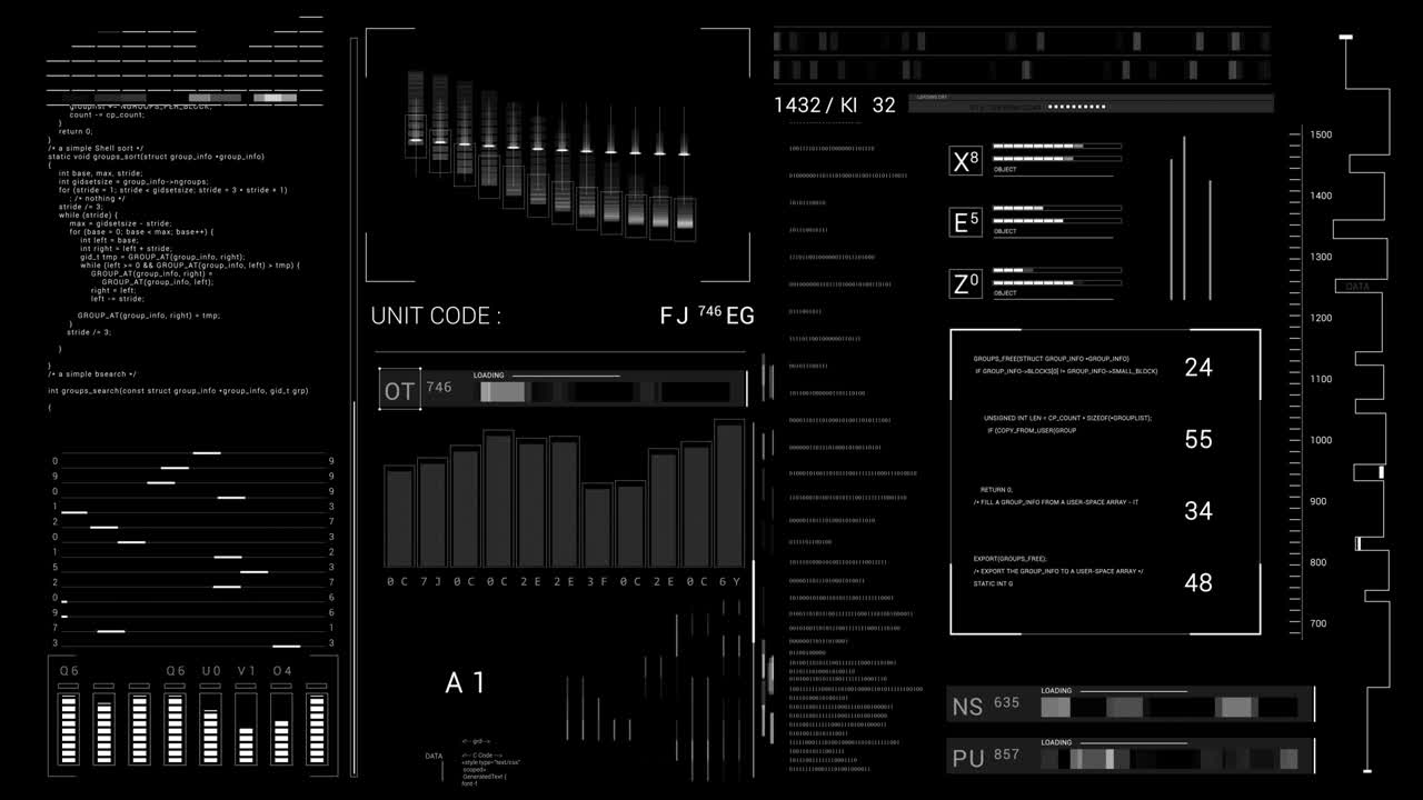 Technology HUD 2GFX.User Interface data display.PNG Alpha.Control panel HUD technological infographic elements