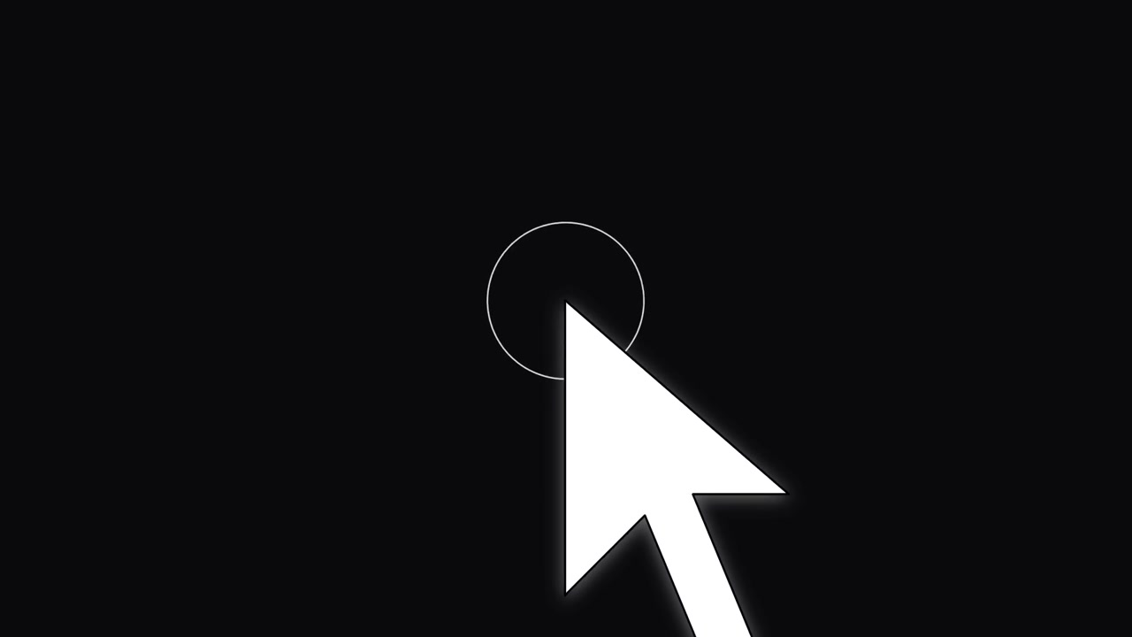 Cursor do Mouse Clicando em Fundo Preto