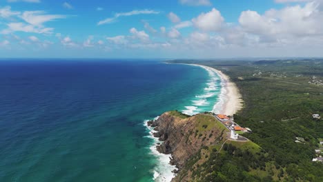 lighthouse at byron bay from above