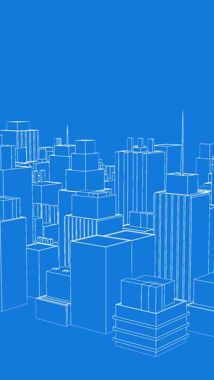 Edifici virtuali in una città