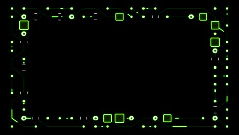 Looping Green Circuit Frame with Matte
