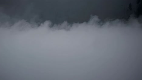 dense fog enveloping the landscape creates a mysterious and ethereal atmosphere, evoking feelings of tranquility and wonder as the world transforms into a serene, hazy dreamscape
