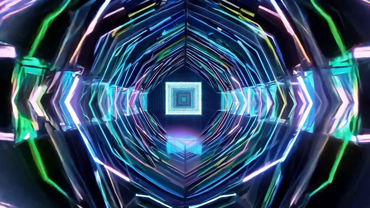 네온 터널 추상적인 배경