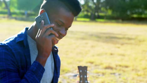 man talking on mobile phone 4k