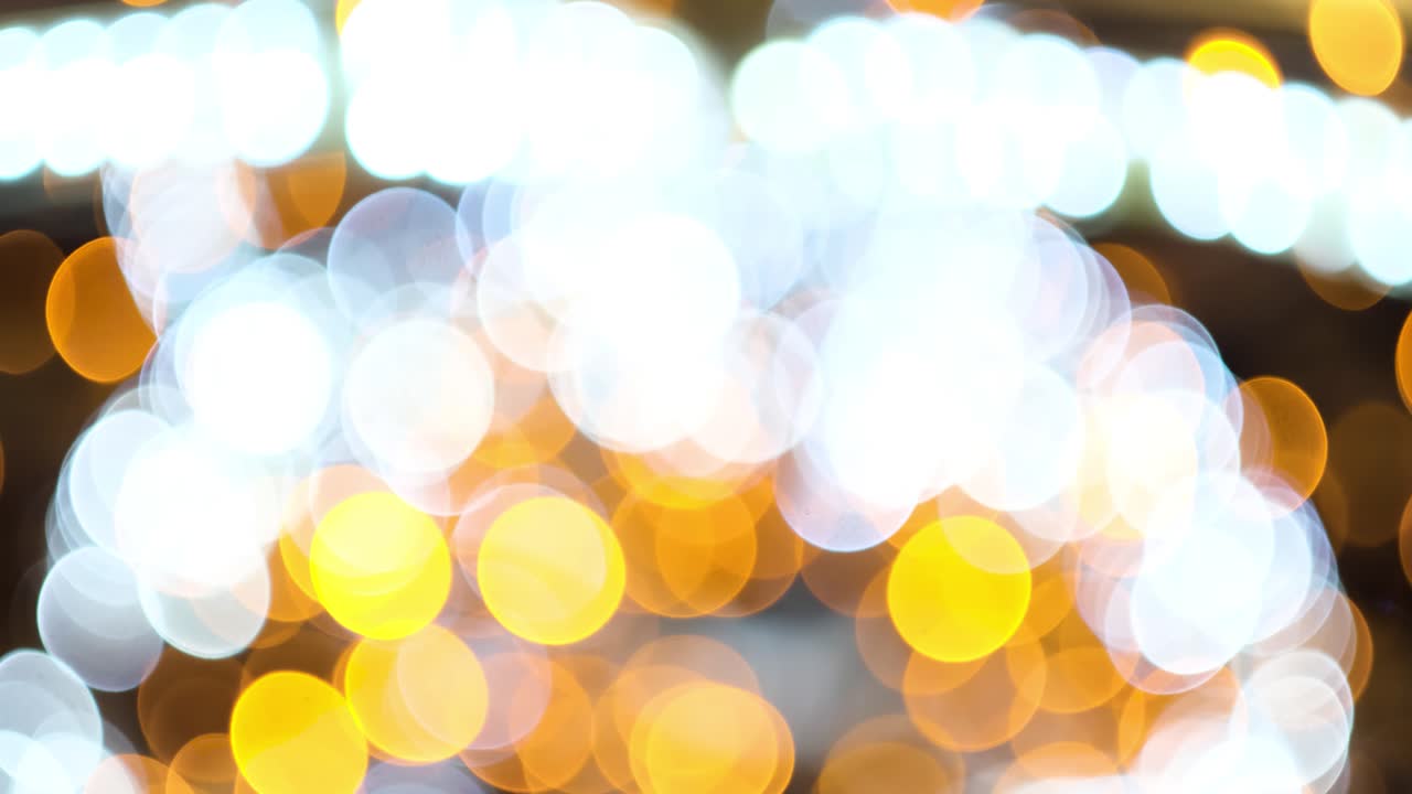 밤에 도시 불빛의 보케