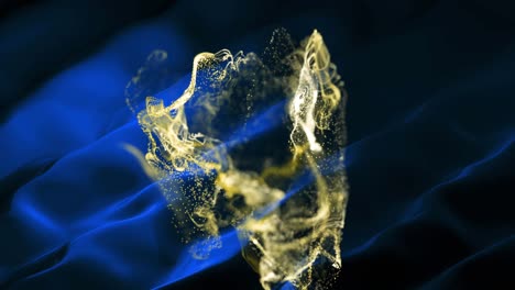 animación de luces brillantes en movimiento y ondas sobre un fondo negro