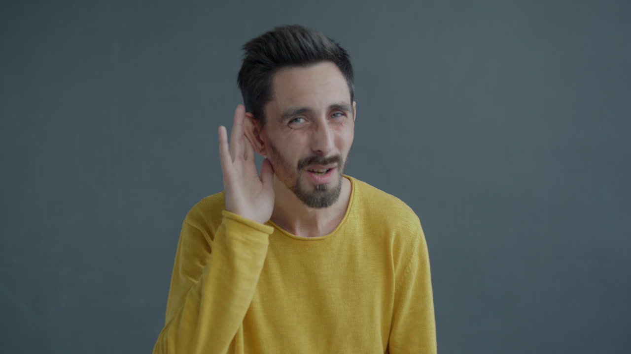 Man Listening Carefully