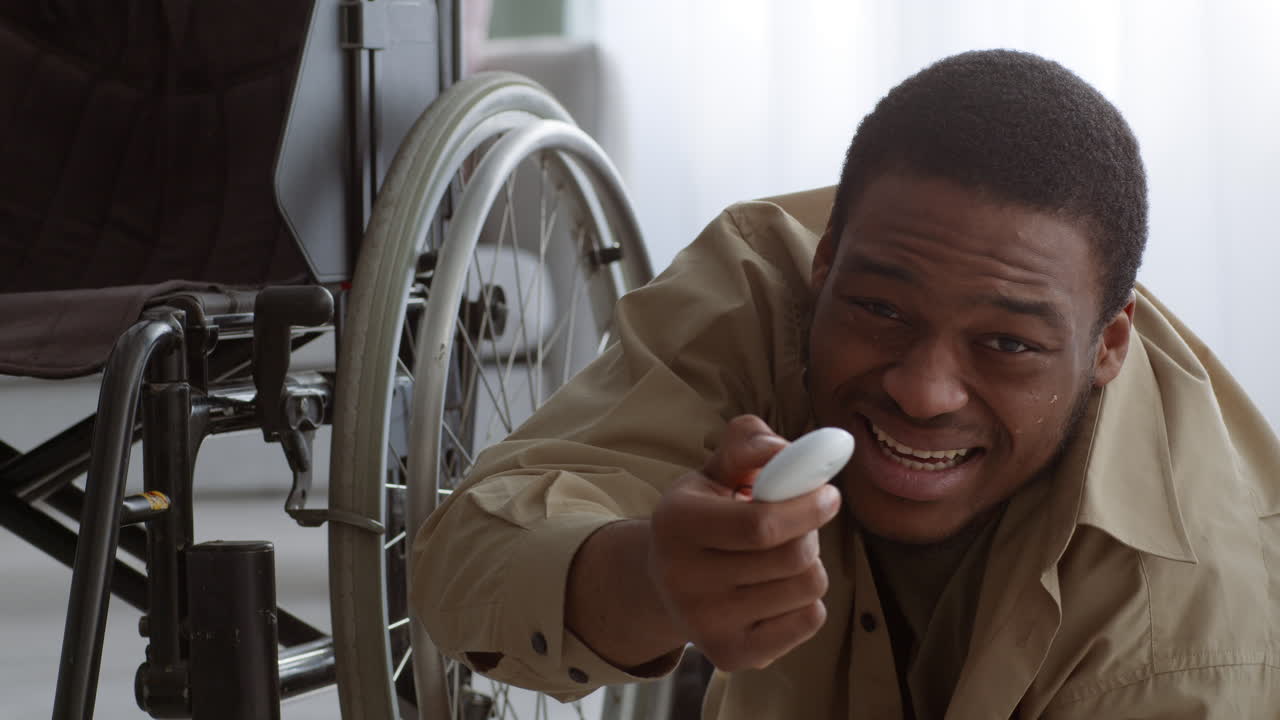 Man in Wheelchair Gaming