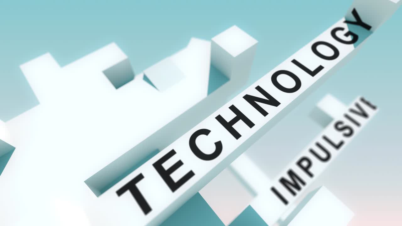 큐브로 애니메이션 된 z 세대의 단어