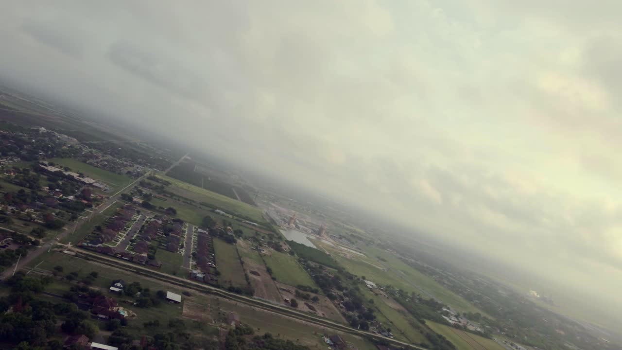 미국 텍사스 주 리오 그란데 리 (rio grande valley) 에서 촬영된 비행기 영상.