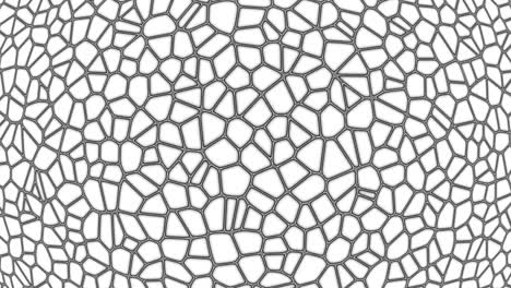 fondo de bucle de animación en blanco y negro. patrón de células de mosaico. diseño de geometría. diseño abstracto movimiento