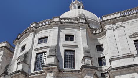 elegant exterior of lisbon's national pantheon showcasing ornate sculptures and historical details