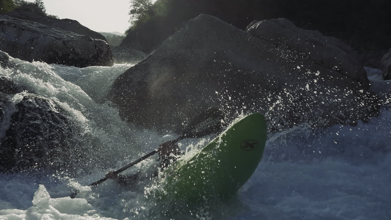 Kayaking Adventure in a Rocky River