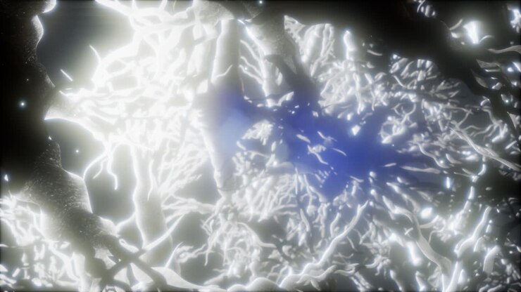 Journey through a neuron cell network inside the brain