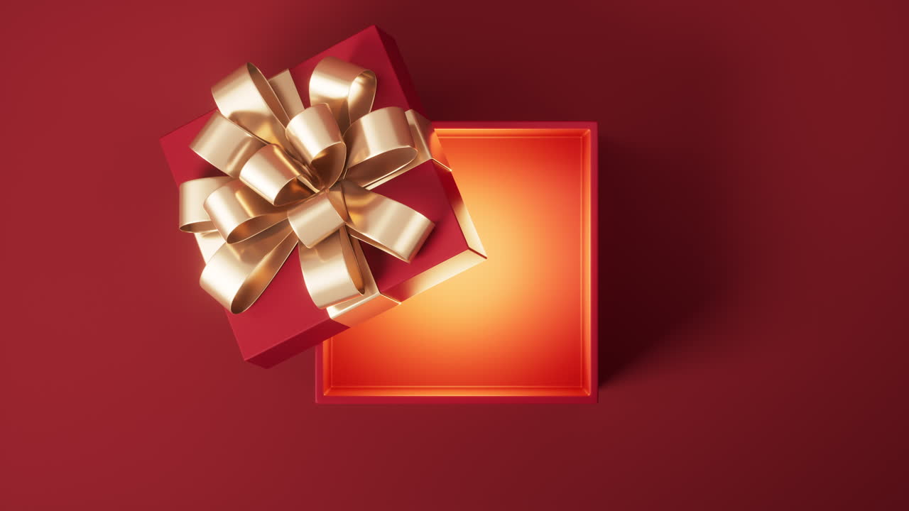 선물 상자 열기, 축제 및 축제, 3d 렌더링