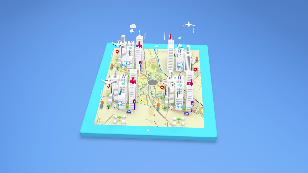 Digital Advanced Smart City. Artificial Intelligence. Wireless Network.