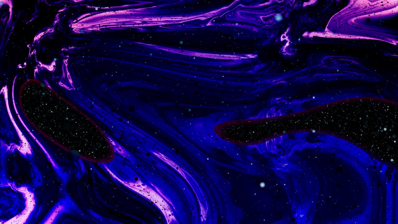 Sfondo astratto blu con diffusione ed esplosione di inchiostro e pittura, liquido colorato