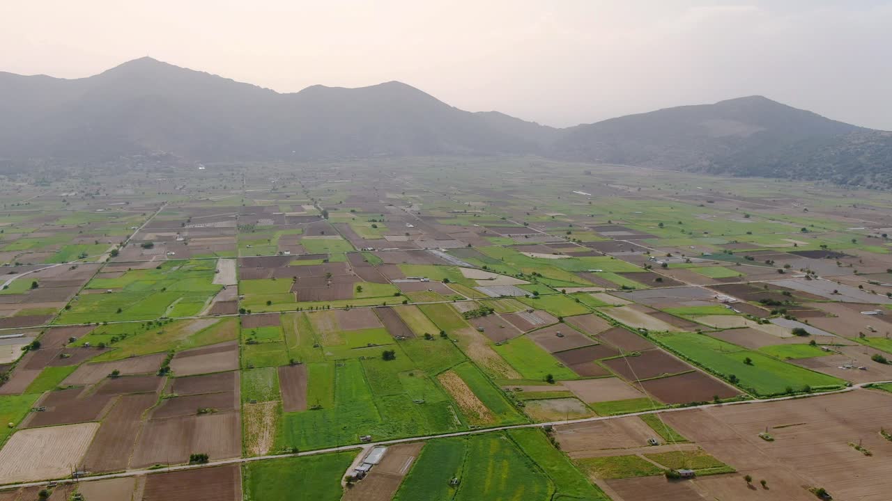 Potential real estate vast lands Spinalonga Crete Greece aerial