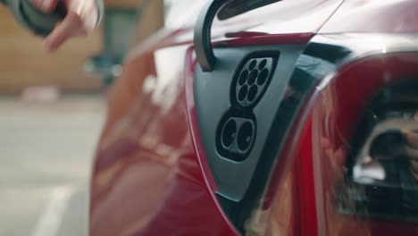 the charge port flap of the car is closed