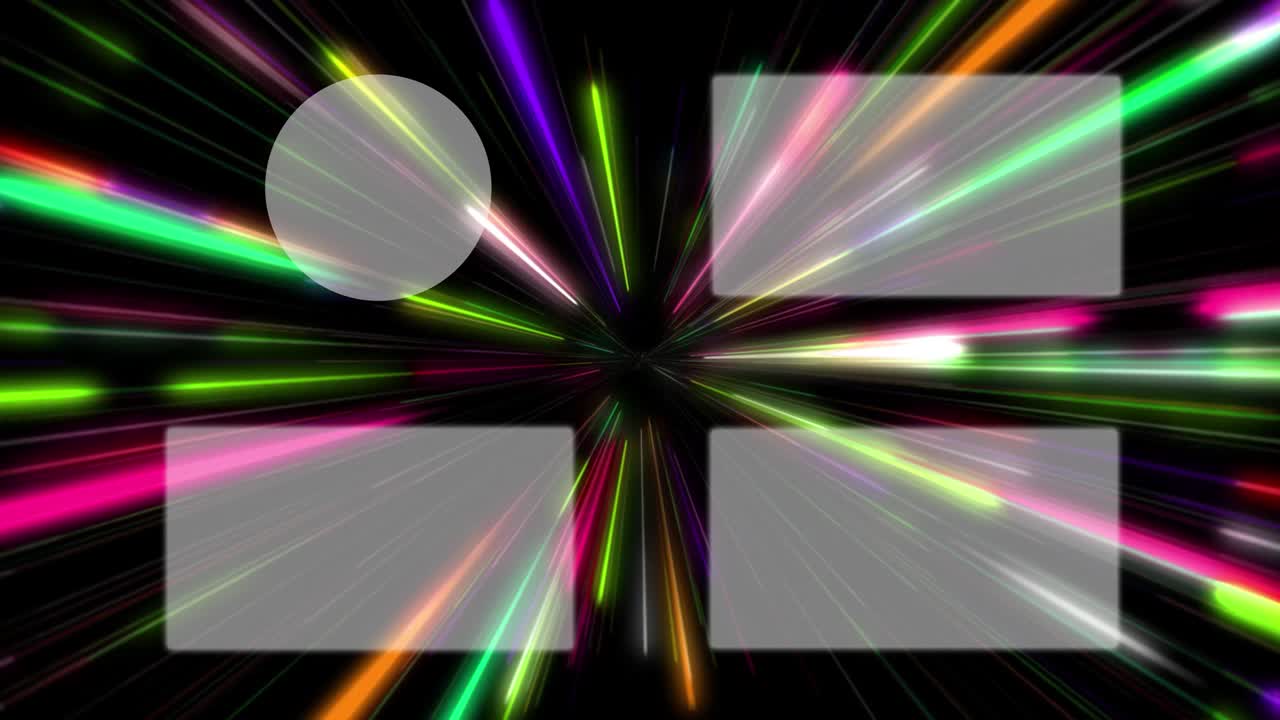 gráficos de movimiento de la pantalla de finalización de la tarjeta de extremo de ray warp