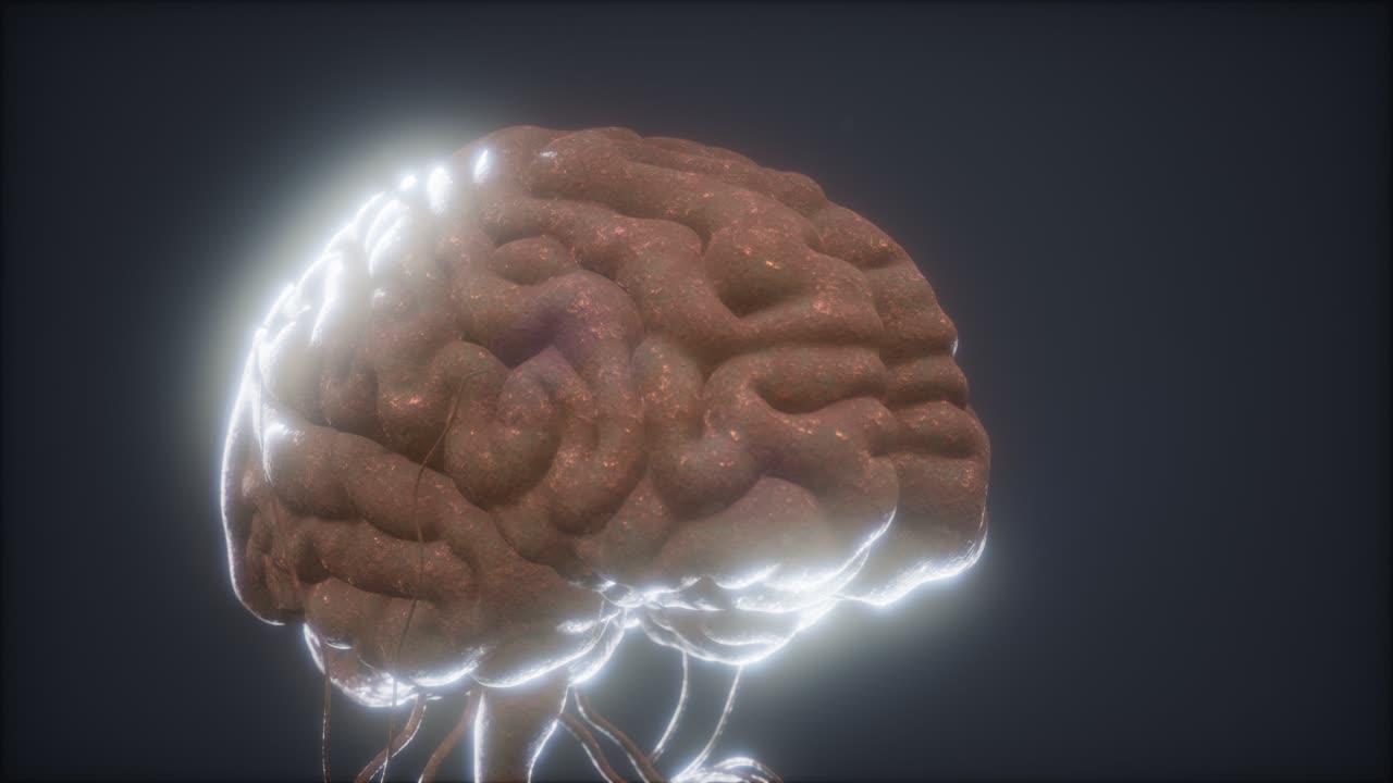 modelo animado del cerebro humano
