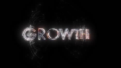 digital connections forming the word growth