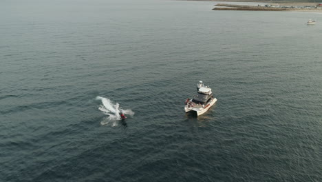 jet sky and yacht travel in santa marianita beach ecuador