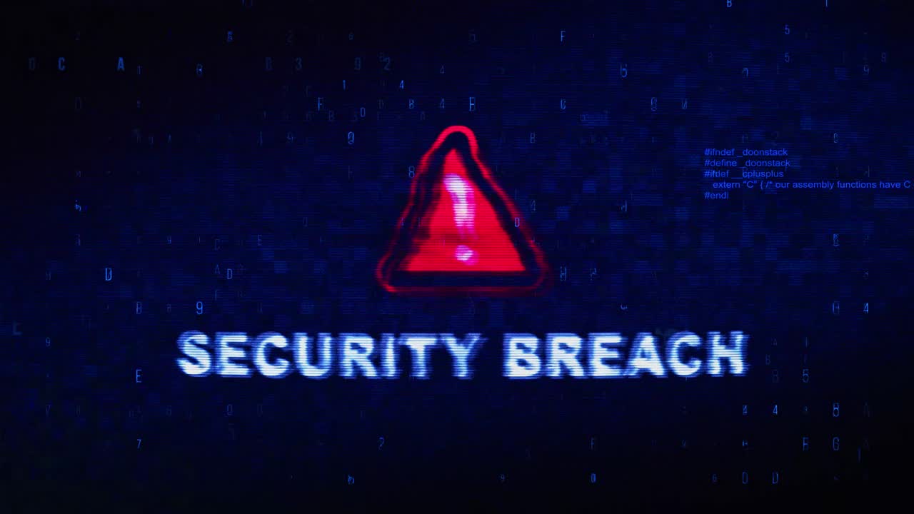 Security Breach Warning Screen