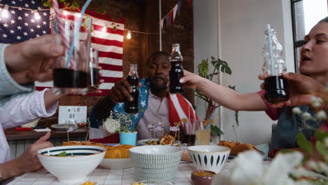 friends celebrating the 4th of july