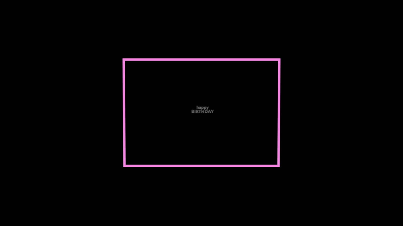 tarjeta de cumpleaños vibrante con fondo negro en negrita