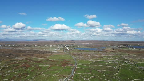 high altitude view of banraghbaun south in county galway, ireland