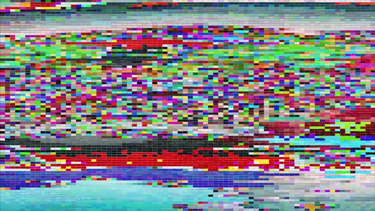 Pixelated error data geometrical nostalgic iridescent background