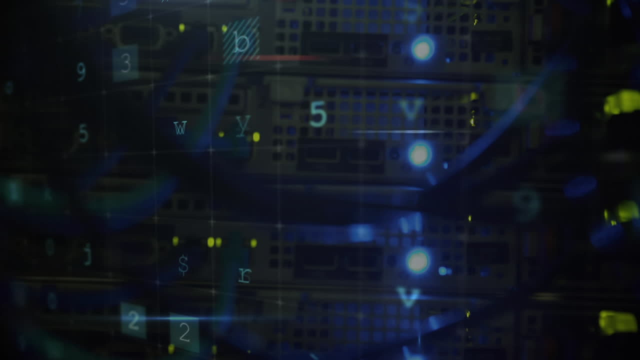 Digital composite of a cyber attack