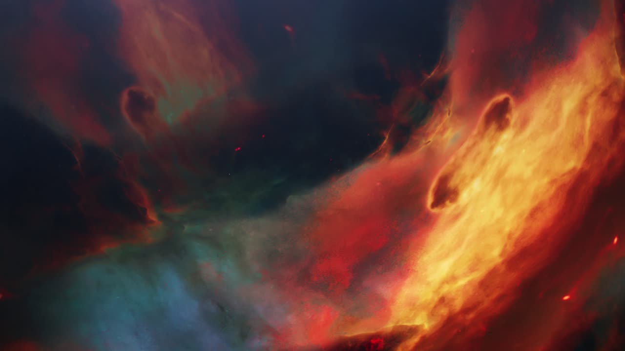 viaje espacial 4k acercándose a la nebulosa