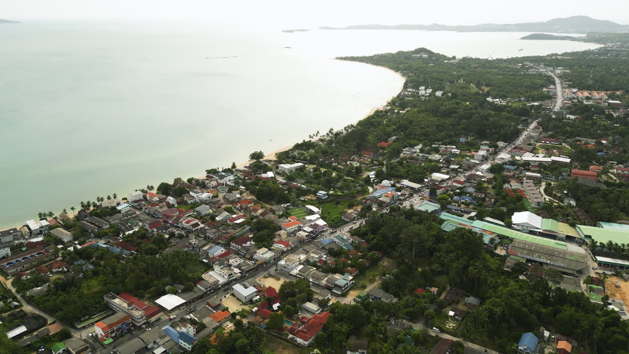 태국 코사무이 (koh samui) 의 메남 (mei nam) 해안 주거 지역